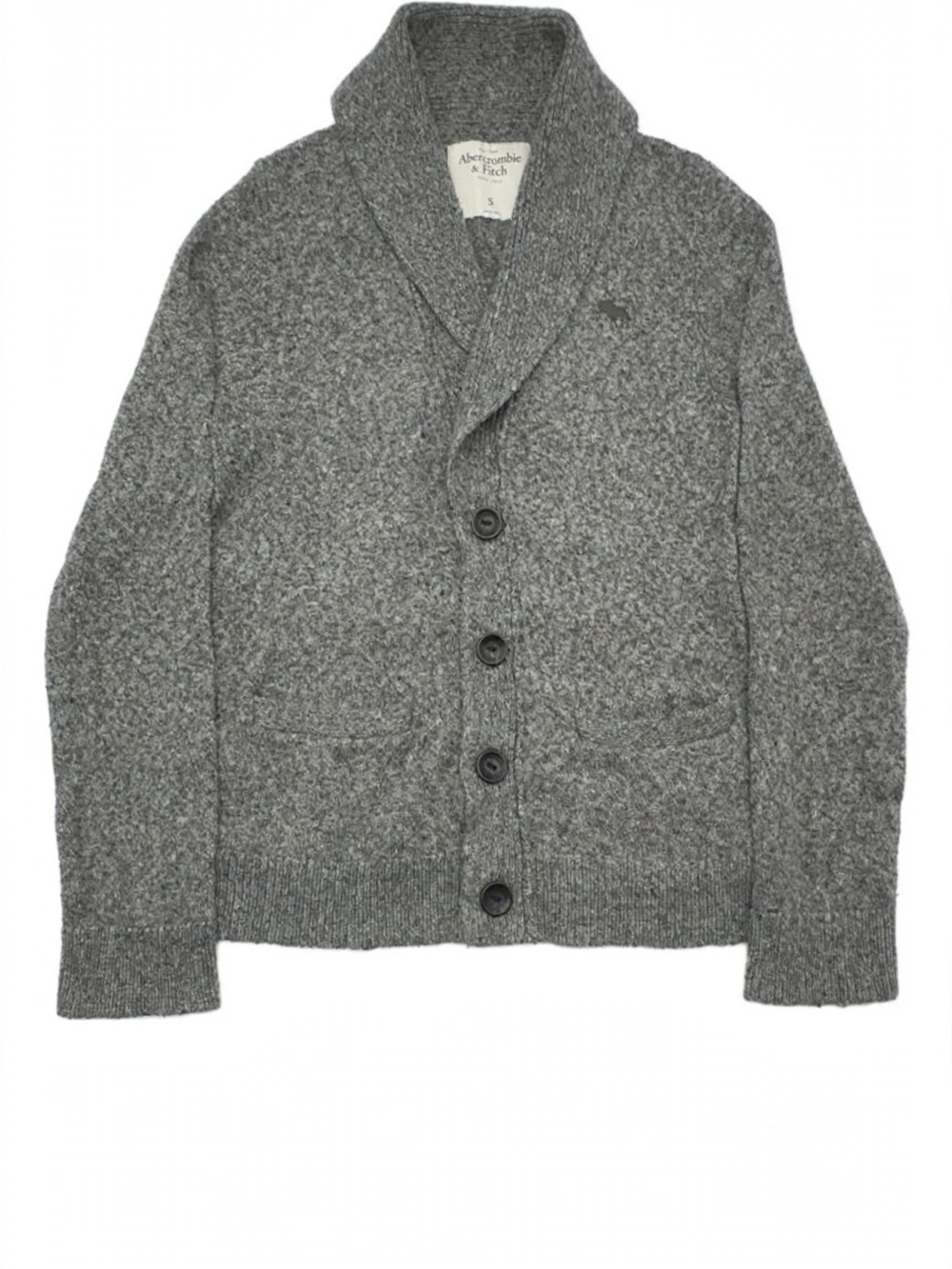 Abercrombie & Fitch Vintage Y2K Men's Shawl Collar Cardigan Sweater Moose
Logo S